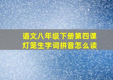 语文八年级下册第四课灯笼生字词拼音怎么读