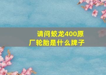 请问蛟龙400原厂轮胎是什么牌子