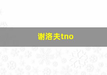 谢洛夫tno