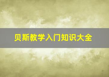 贝斯教学入门知识大全