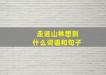 走进山林想到什么词语和句子