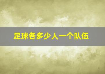 足球各多少人一个队伍