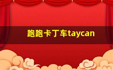 跑跑卡丁车taycan