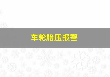 车轮胎压报警