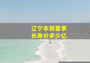 辽宁本钢董事长身价多少亿