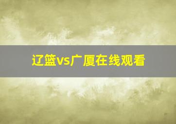 辽篮vs广厦在线观看