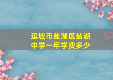 运城市盐湖区盐湖中学一年学费多少