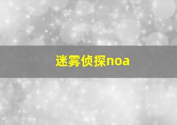 迷雾侦探noa