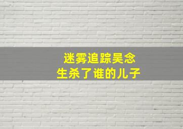 迷雾追踪吴念生杀了谁的儿子