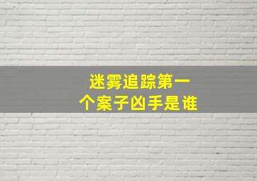 迷雾追踪第一个案子凶手是谁