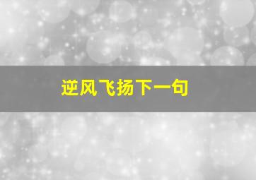 逆风飞扬下一句