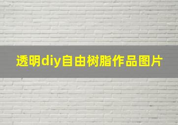 透明diy自由树脂作品图片