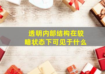 透明内部结构在较暗状态下可见于什么