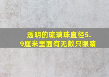 透明的琉璃珠直径5.9厘米里面有无数只眼睛