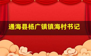 通海县杨广镇镇海村书记