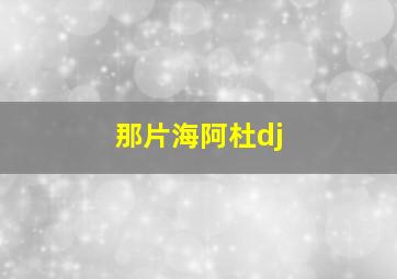 那片海阿杜dj