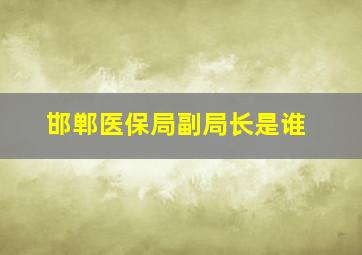 邯郸医保局副局长是谁