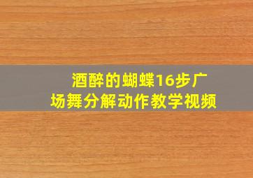 酒醉的蝴蝶16步广场舞分解动作教学视频