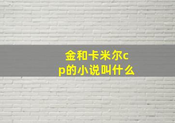 金和卡米尔cp的小说叫什么