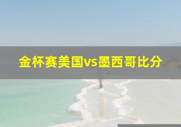 金杯赛美国vs墨西哥比分