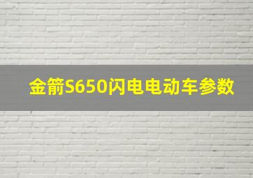 金箭S650闪电电动车参数