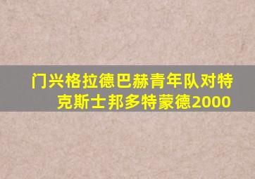 门兴格拉德巴赫青年队对特克斯士邦多特蒙德2000