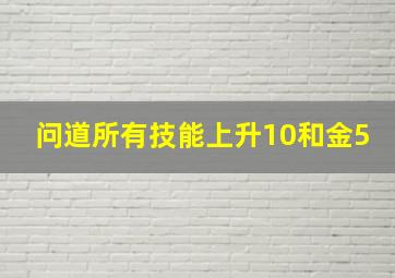 问道所有技能上升10和金5