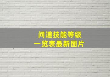 问道技能等级一览表最新图片