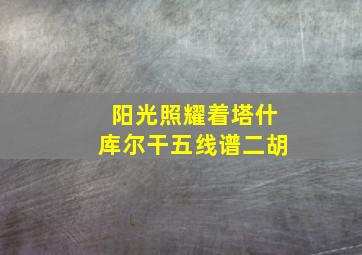 阳光照耀着塔什库尔干五线谱二胡