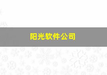 阳光软件公司