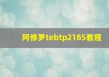 阿修罗tebtp2185教程