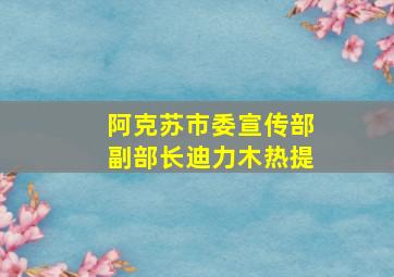 阿克苏市委宣传部副部长迪力木热提