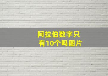 阿拉伯数字只有10个吗图片