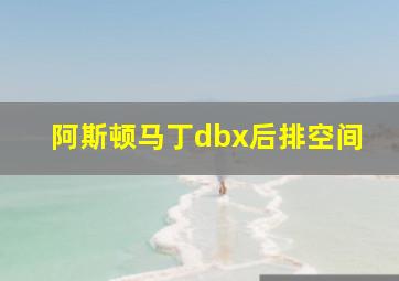 阿斯顿马丁dbx后排空间