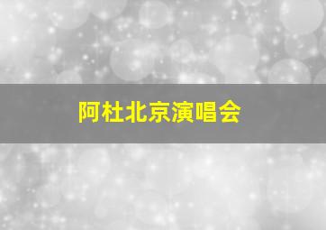 阿杜北京演唱会