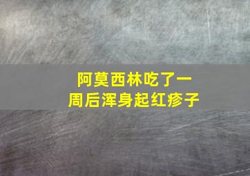 阿莫西林吃了一周后浑身起红疹子