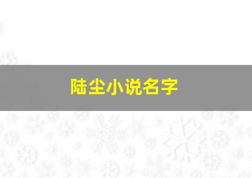 陆尘小说名字