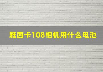 雅西卡108相机用什么电池