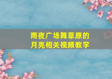 雨夜广场舞草原的月亮相关视频教学