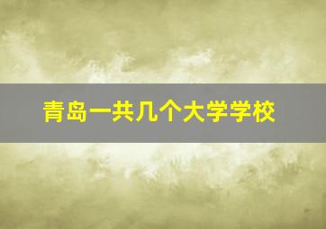 青岛一共几个大学学校