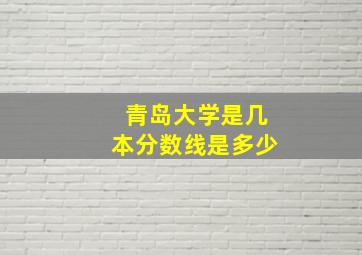 青岛大学是几本分数线是多少