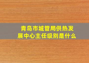 青岛市城管局供热发展中心主任级别是什么