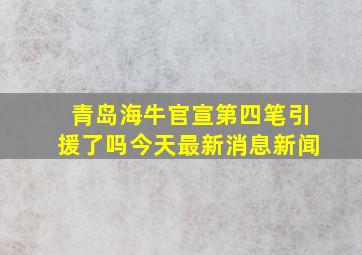 青岛海牛官宣第四笔引援了吗今天最新消息新闻