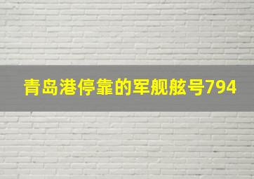 青岛港停靠的军舰舷号794