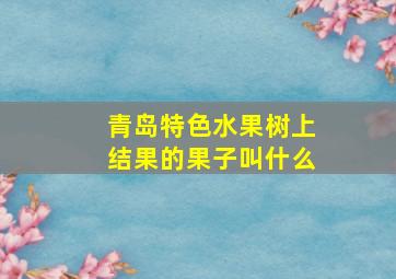 青岛特色水果树上结果的果子叫什么