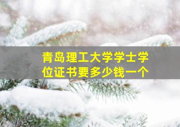 青岛理工大学学士学位证书要多少钱一个