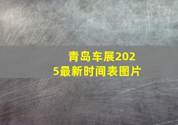 青岛车展2025最新时间表图片