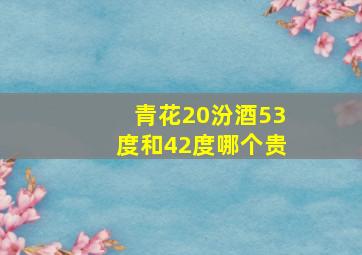 青花20汾酒53度和42度哪个贵