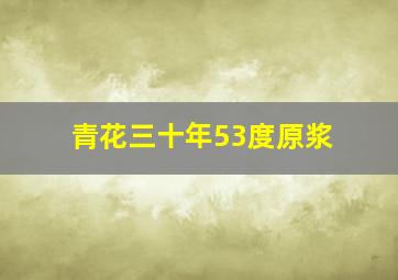 青花三十年53度原浆