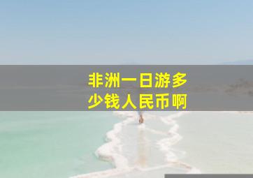 非洲一日游多少钱人民币啊